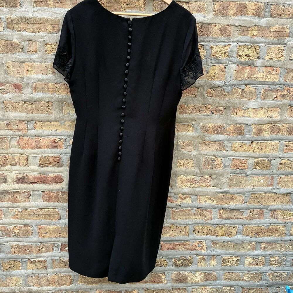 the nines by HATCH Women’s Black Solid Scoop Neck 3/4 Sleeve‎ Long Maxi Dress M